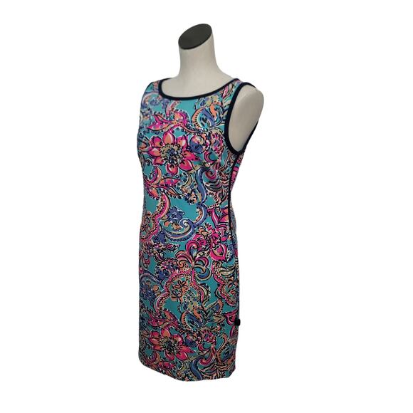 Lilly Pulitzer Sleeveless Francesca Mini Dress in Blue Pink Combo Womens Medium - Picture 1 of 13